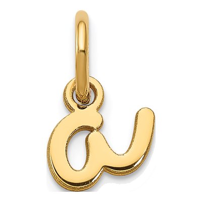 Gold-Plated Sterling Silver Letter A Charm