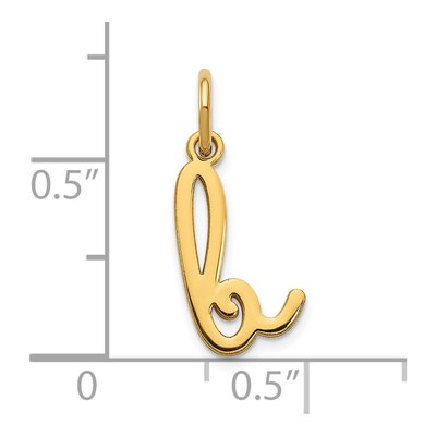 Gold-Plated Sterling Silver Letter B Charm – view 4