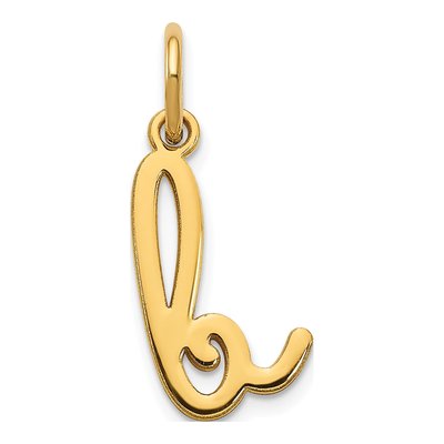 Gold-Plated Sterling Silver Letter B Charm