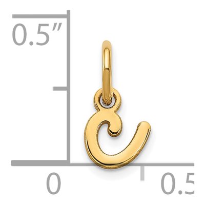 Gold-Plated Sterling Silver Letter C Charm – view 4