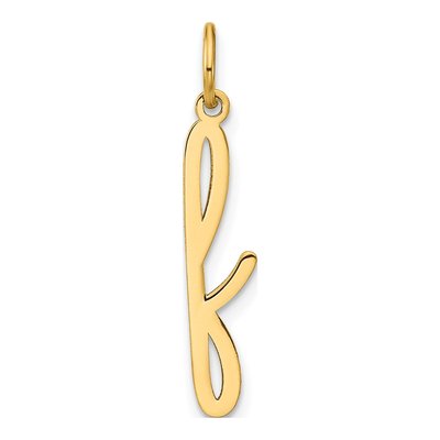 Gold-Plated Sterling Silver Lowercase Letter F Charm