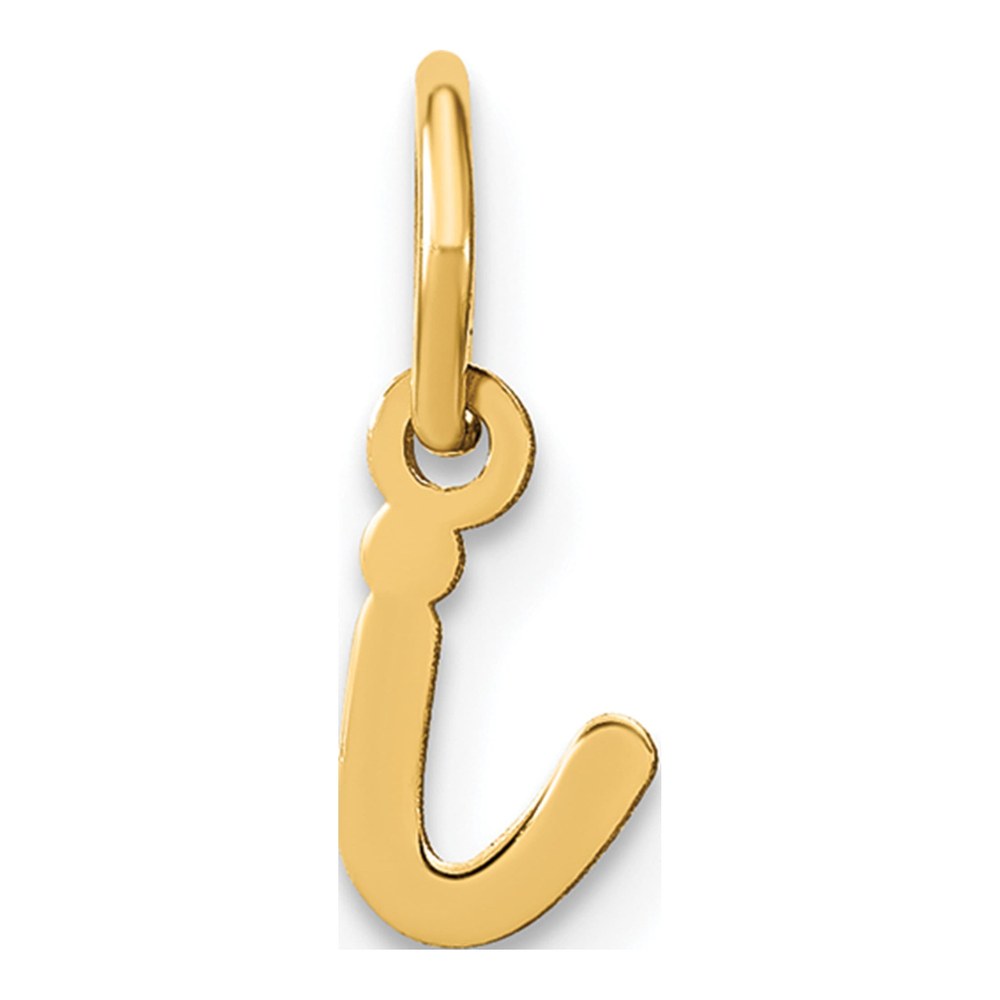 Sterling Silver Rhodium-Plated Lower Case Letter I Initial Charm Pendant