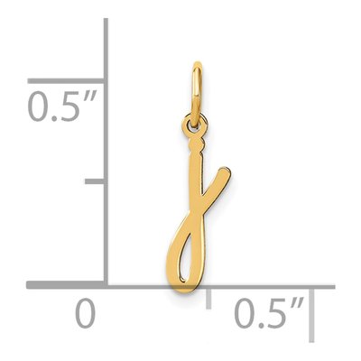 Gold-Plated Sterling Silver Letter J Charm – view 4