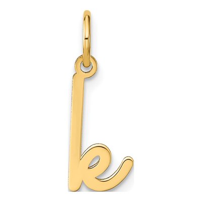 Gold-Plated Sterling Silver Lowercase Letter K Charm