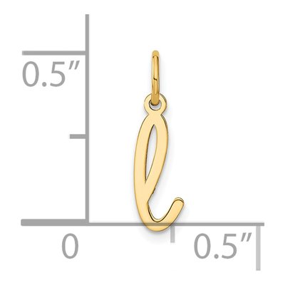Gold-Plated Sterling Silver Letter L Charm – view 4
