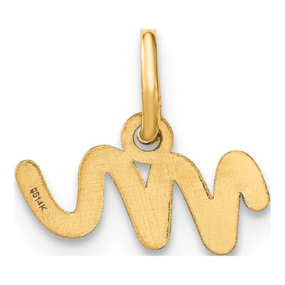 Gold-Plated Sterling Silver Lowercase Letter M Charm – view 3