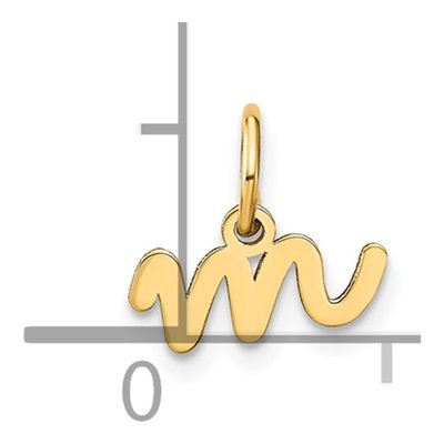 Gold-Plated Sterling Silver Lowercase Letter M Charm – view 4