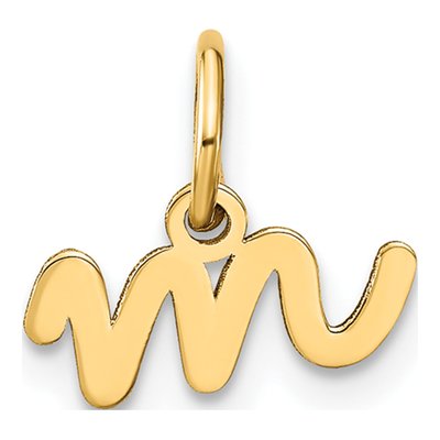 Gold-Plated Sterling Silver Lowercase Letter M Charm
