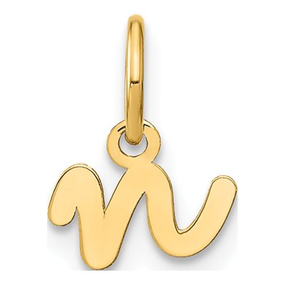 Gold-Plated Sterling Silver Letter N Charm