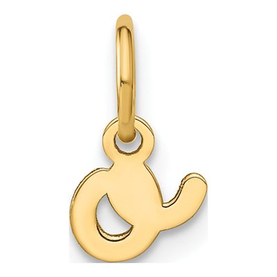Gold-Plated Sterling Silver Lowercase Letter O Charm