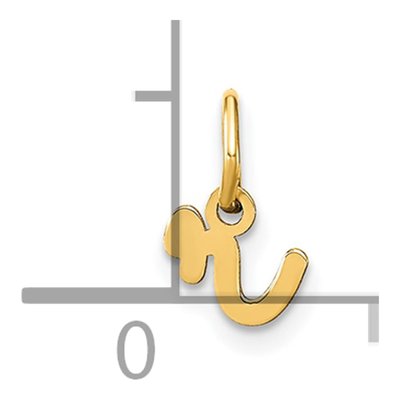 Gold-Plated Sterling Silver Lowercase Letter R Charm – view 4
