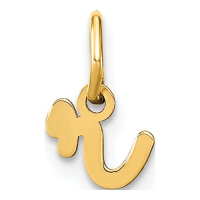 Gold-Plated Sterling Silver Lowercase Letter R Charm
