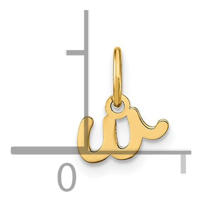 Gold-Plated Sterling Silver Lowercase Letter W Charm – view 5
