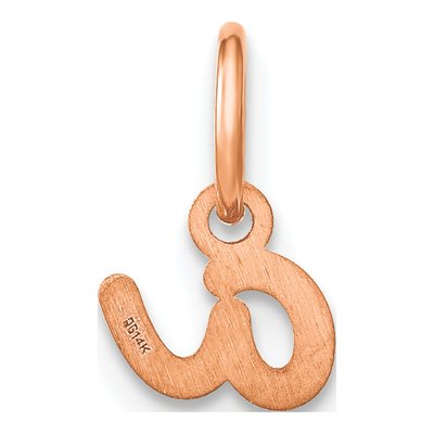 Rose Gold-Plated Sterling Silver 'a' Letter A Charm – view 3
