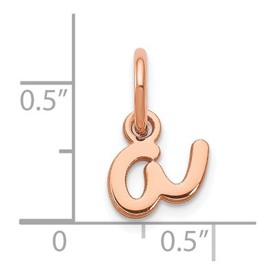 Rose Gold-Plated Sterling Silver 'a' Letter A Charm – view 4