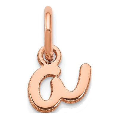Rose Gold-Plated Sterling Silver 'a' Letter A Charm