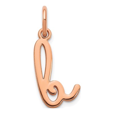 Rose Gold-Plated Sterling Silver Letter B Charm