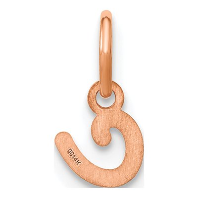 Rose Gold-Plated Sterling Silver Letter C Charm – view 3