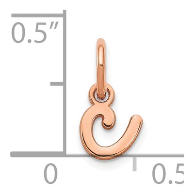 Rose Gold-Plated Sterling Silver Letter C Charm – view 4