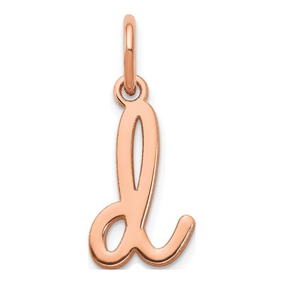 Rose Gold-Plated Sterling Silver Letter D Charm