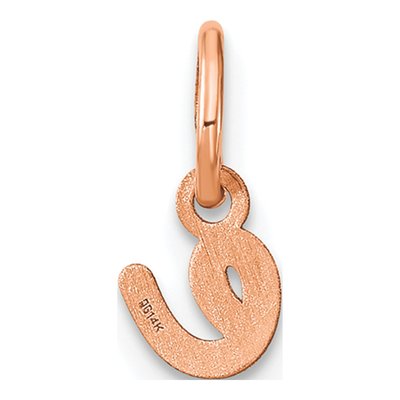 Rose Gold-Plated Sterling Silver Letter E Pendant – view 3