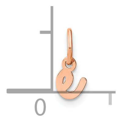 Rose Gold-Plated Sterling Silver Letter E Pendant – view 4