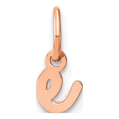 Rose Gold-Plated Sterling Silver Letter E Pendant