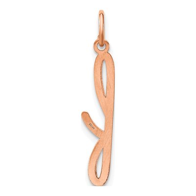 Rose Gold-Plated Sterling Silver Lowercase Letter F Charm – view 3