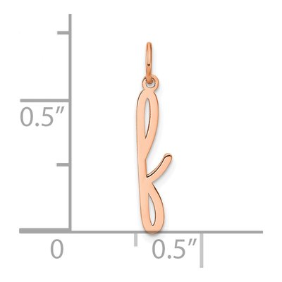 Rose Gold-Plated Sterling Silver Lowercase Letter F Charm – view 4