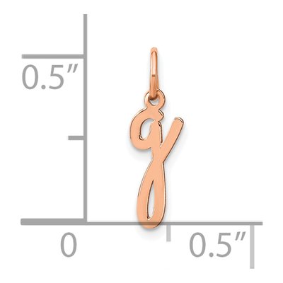 Rose Gold-Plated Sterling Silver Lowercase 'g' Letter G Charm – view 4