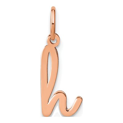 Rose Gold-Plated Sterling Silver Letter H Charm