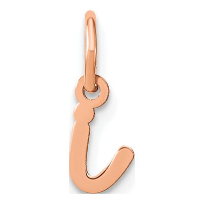 Rose Gold-Plated Sterling Silver Initial I Charm