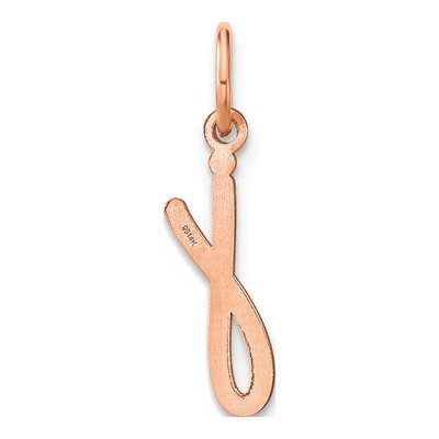 Rose Gold-Plated Sterling Silver Letter J Charm – view 3