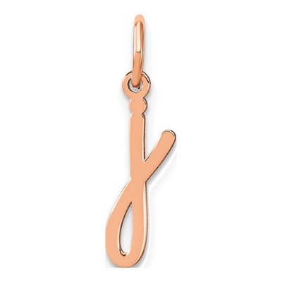 Rose Gold-Plated Sterling Silver Letter J Charm