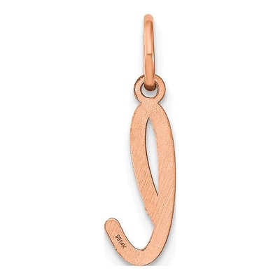 Rose Gold-Plated Sterling Silver Letter L Charm – view 3