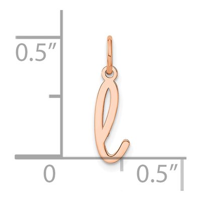Rose Gold-Plated Sterling Silver Letter L Charm – view 4