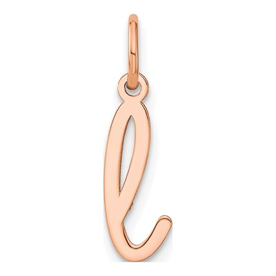 Rose Gold-Plated Sterling Silver Letter L Charm