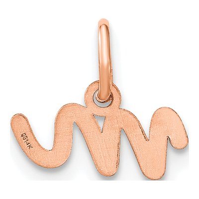 Rose Gold-Plated Sterling Silver Letter M Charm – view 3