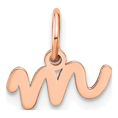 Rose Gold-Plated Sterling Silver Letter M Charm