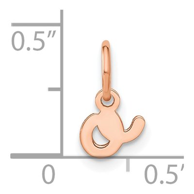 Rose Gold-Plated Sterling Silver Letter O Charm – view 4