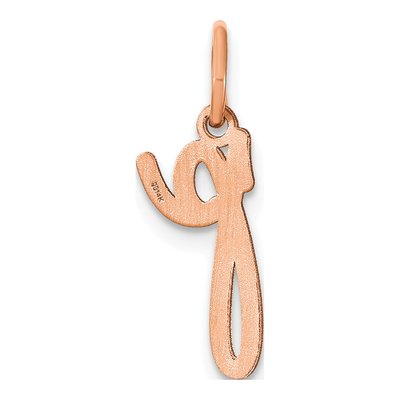 Rose Gold-Plated Sterling Silver Letter P Charm – view 3