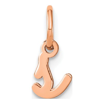 Rose Gold-Plated Sterling Silver Lowercase 's' Letter S Charm