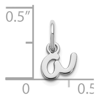 Sterling Silver Letter A Charm – view 4