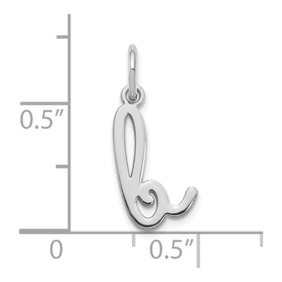 Sterling Silver Lowercase Letter B Charm – view 4
