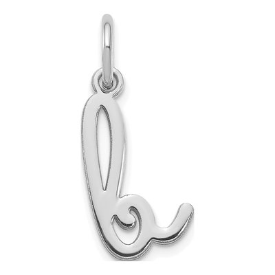 Sterling Silver Lowercase Letter B Charm