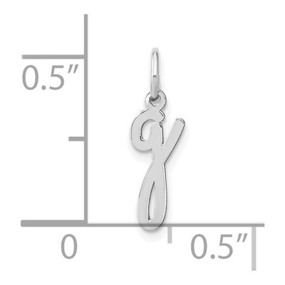 Sterling Silver Lowercase Letter G Charm – view 4