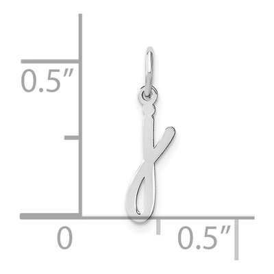 Sterling Silver Lowercase Letter J Charm – view 4