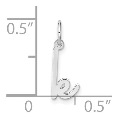 Sterling Silver Lowercase Letter K Charm – view 5