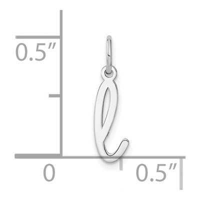 Sterling Silver Lowercase Letter L Charm – view 4