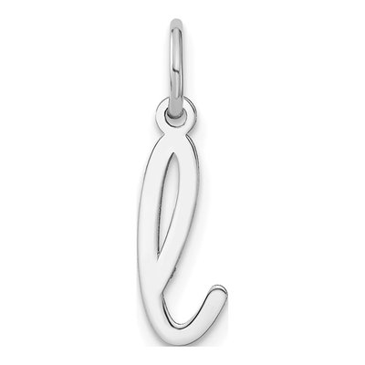 Sterling Silver Lowercase Letter L Charm